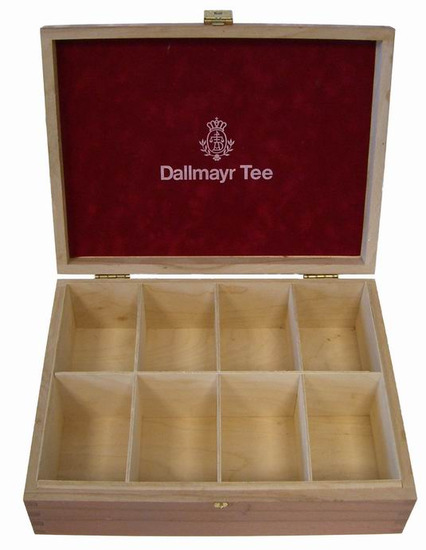 DŘEVĚNÁ KRABICE NA JEDNOPORCOVÝ ČAJ 8 PŘIHRÁDEK