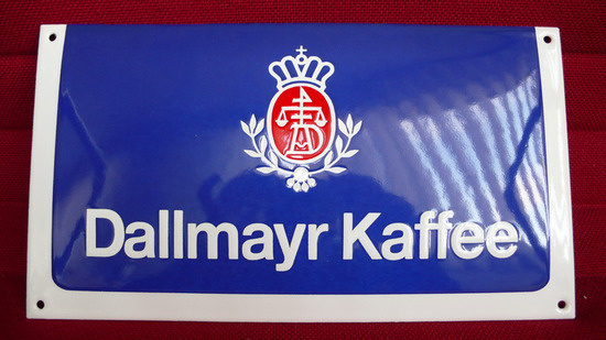 SMALTOVANÁ CEDULE DALLMAYR KAFFEE