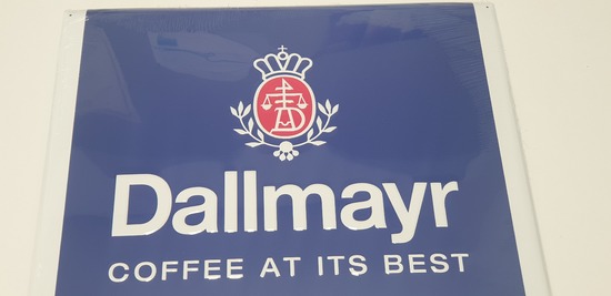 PLECHOVÁ CEDULE DALLMAYR KAFFEE 450x390mm